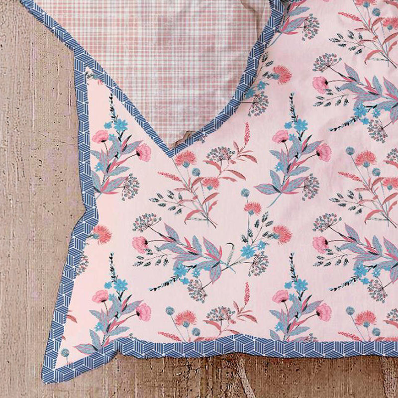 Phiranga Floral Cotton Dohar (Pink) - 210 TC media 5