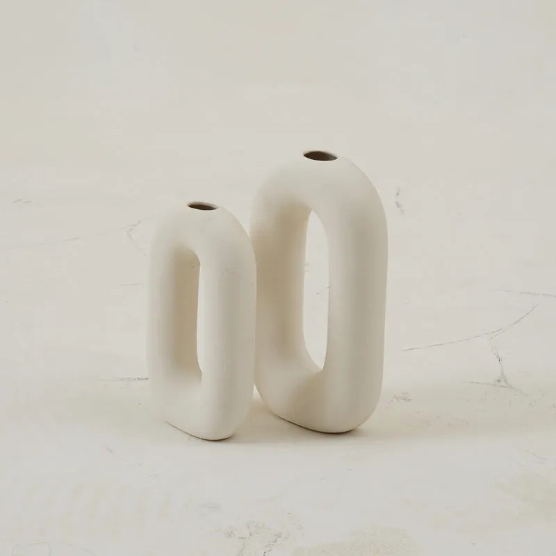 Oura Ceramic Donut Vase - Set Of Two media 9