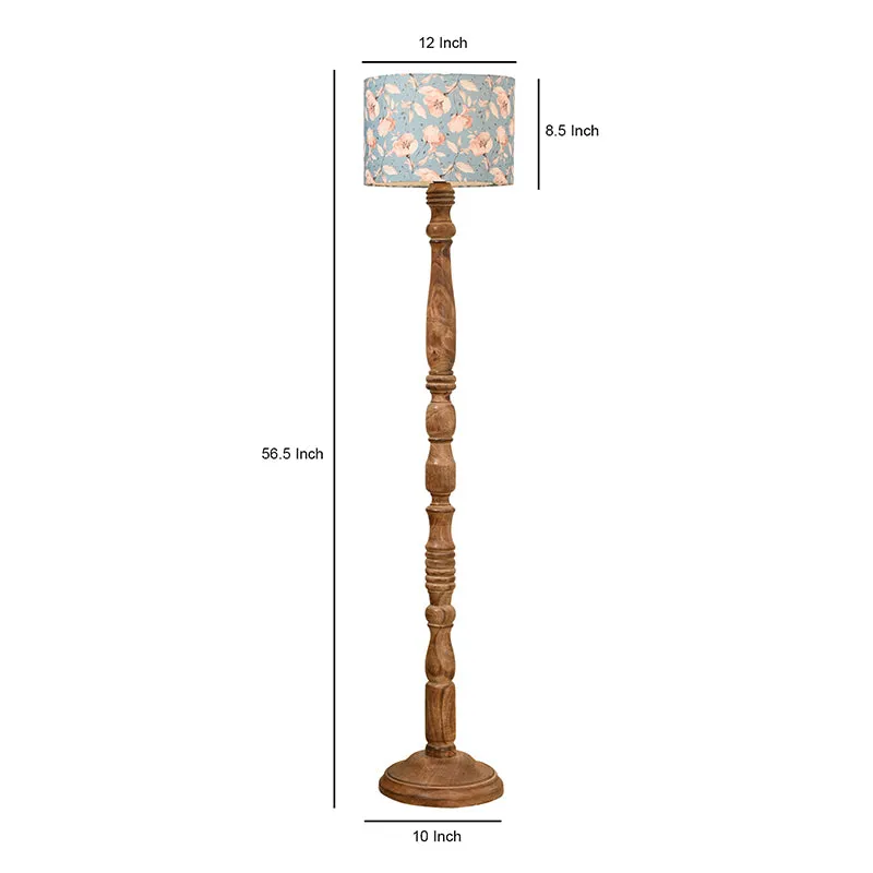 Whittla Bleu Flora Floor Lamp media 5