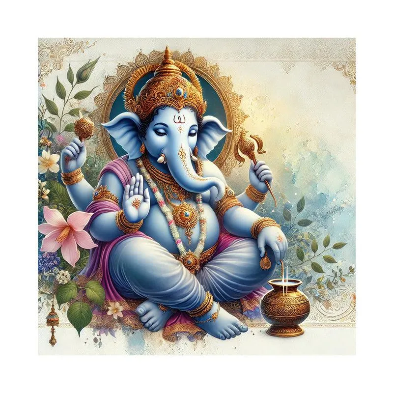 Pillaiyar Wall Poly Canvas Painting media 5