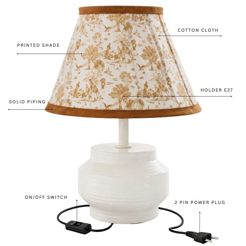 Sienna Accent Cotton Table Lamp - Brown media 5