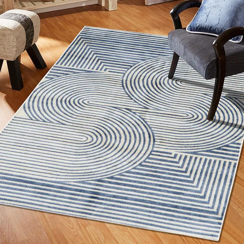 Icaria Nylon Dhurries - White, Blue media 1