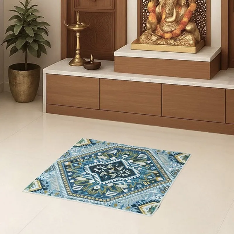 Iman Grace Prayer Mat (Blue) - 550 GSM media 4