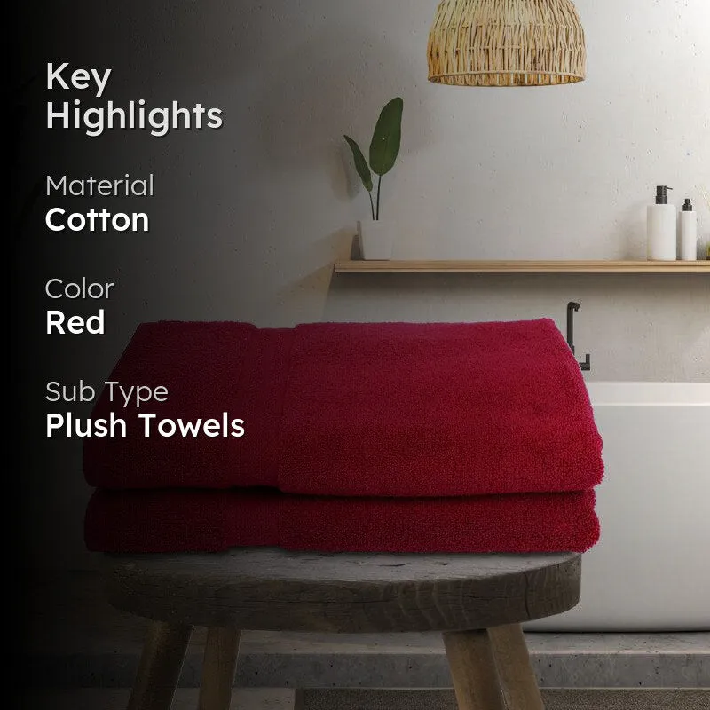 Miorah Bath Towel (Red) - Set Of Two media 2