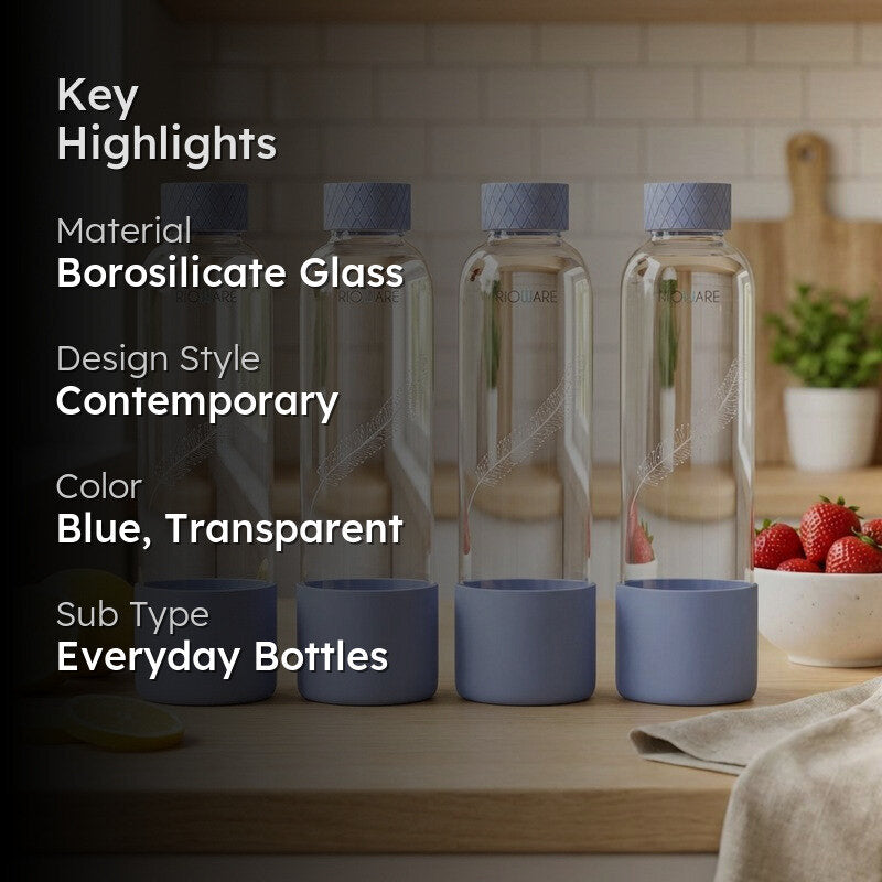 Rioware ClearHydra Reusable Bottle (Blue, 750 mL Each) - Set Of Four media 2