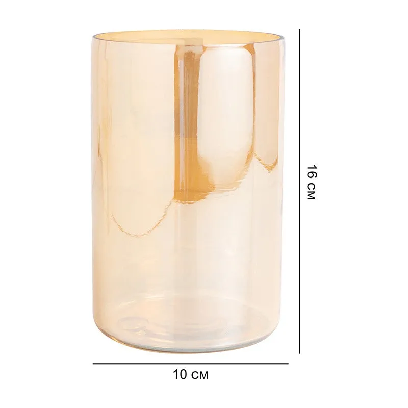 Lustrum Textured Glass Candle Holder - Gold media 8
