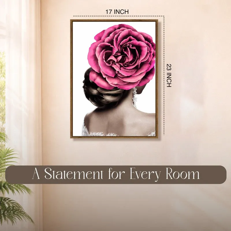 Floral Figure Canvas Wall Art With Frame media 10