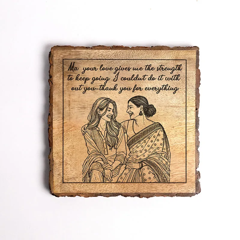 Your Love Gives Me Strength Wood Showpiece - Square media 5