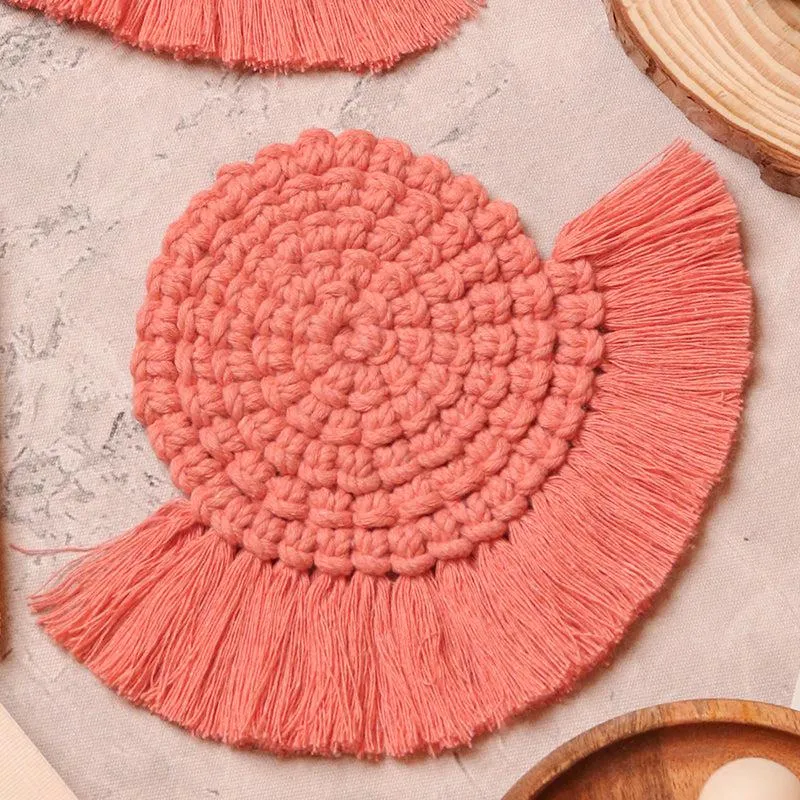 Dover Handcrafted Coaster (Pink) - Set Of Two media 4