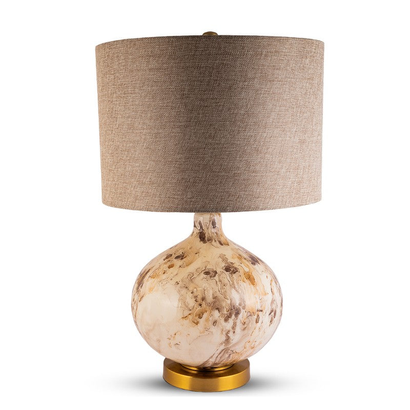 AarviDecor Langston Decorative Fabric Table Lamp - Brown media 4