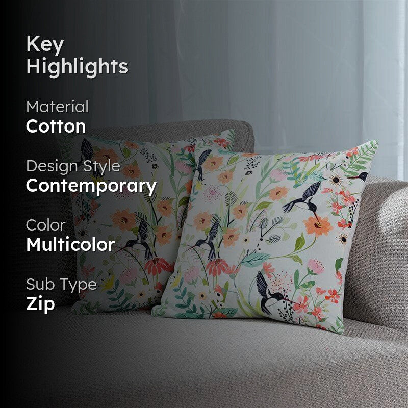 Floral Bunch Cushion Cover - Set Of Two media 2