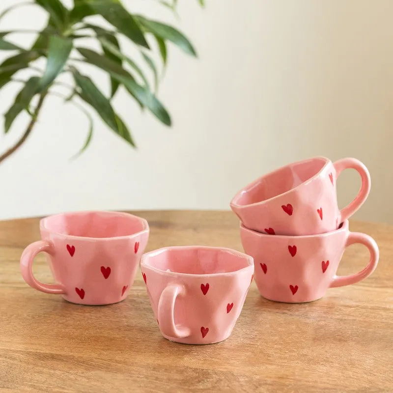 Poppy Ceramic Tea Cup (210 mL Each) - Set Of Four media 1