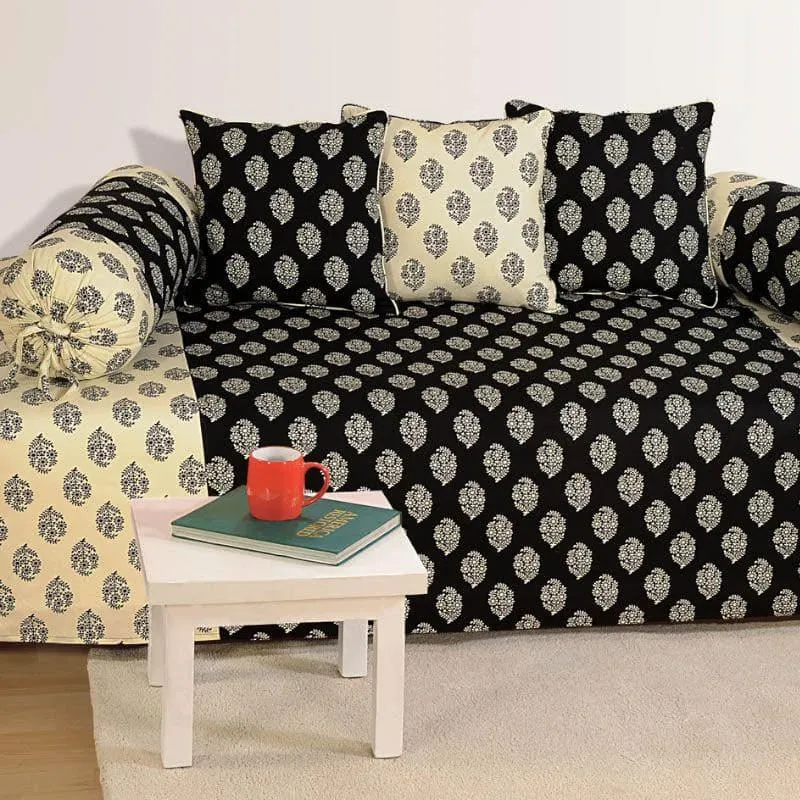 Swayam Black Tribal Diwan Set media 3