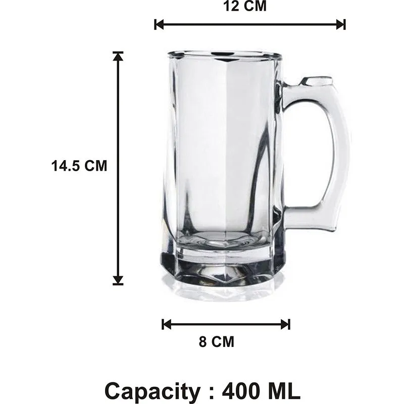 Erva Beer Mug (400 ML) - Set Of Six media 5