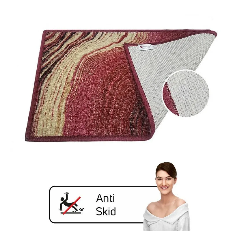 Dune Abstract Nylon Door Mats - Beige,Maroon media 7