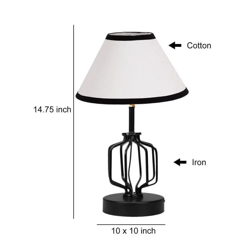 Cosmo Metal & Fabric Table Lamp - White,Black media 6