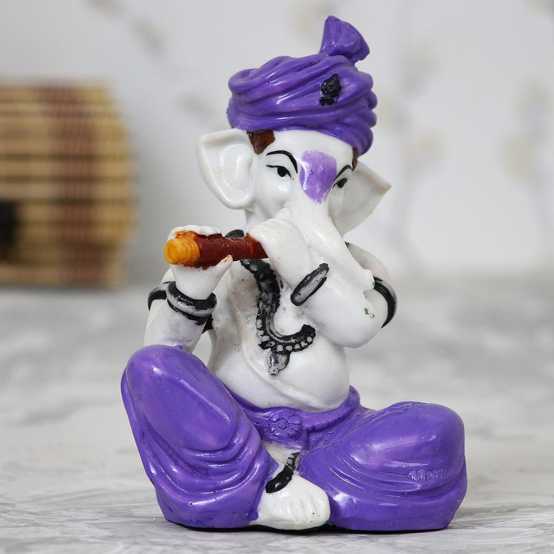 Flute Ganesha Showpieces - Purple