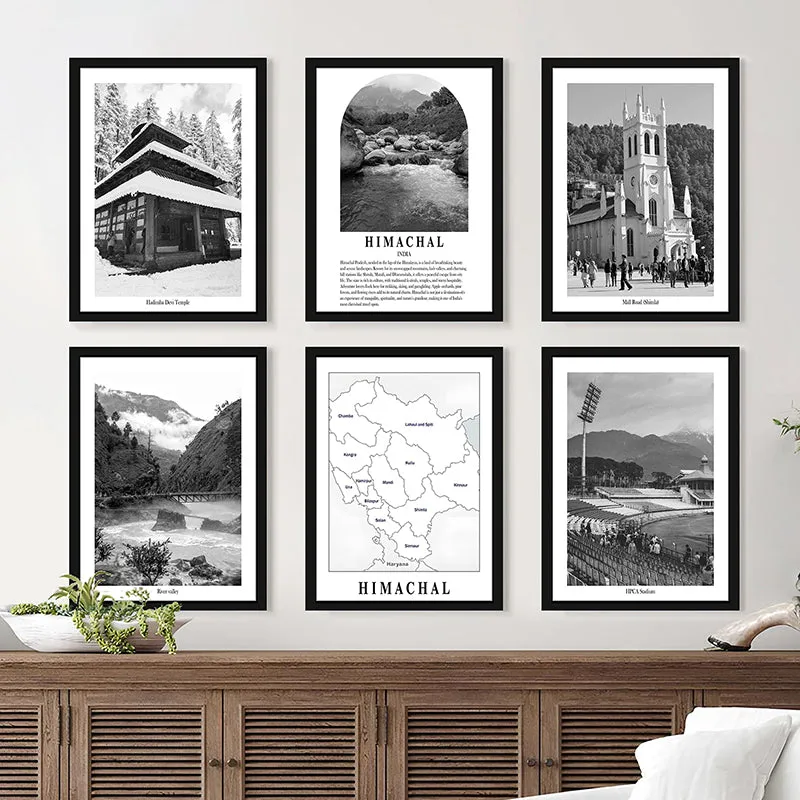 Monochrome Monuments IV Wall Art With Frame - Set Of Six media 1