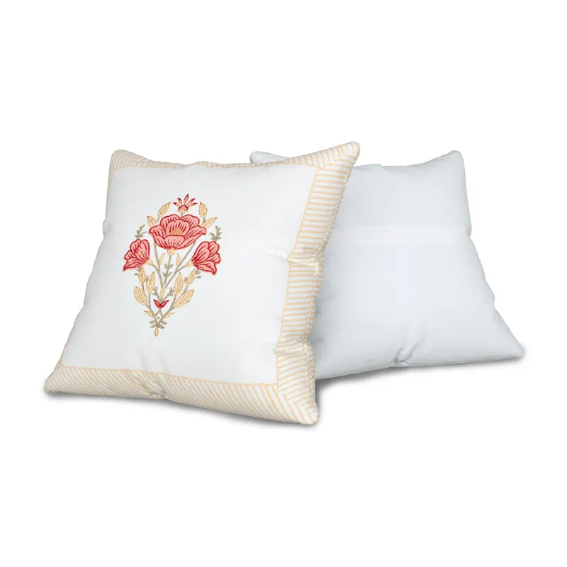 Kesar Kali Jaipuri Block Print Cushion Cover - Set Of Two media 3