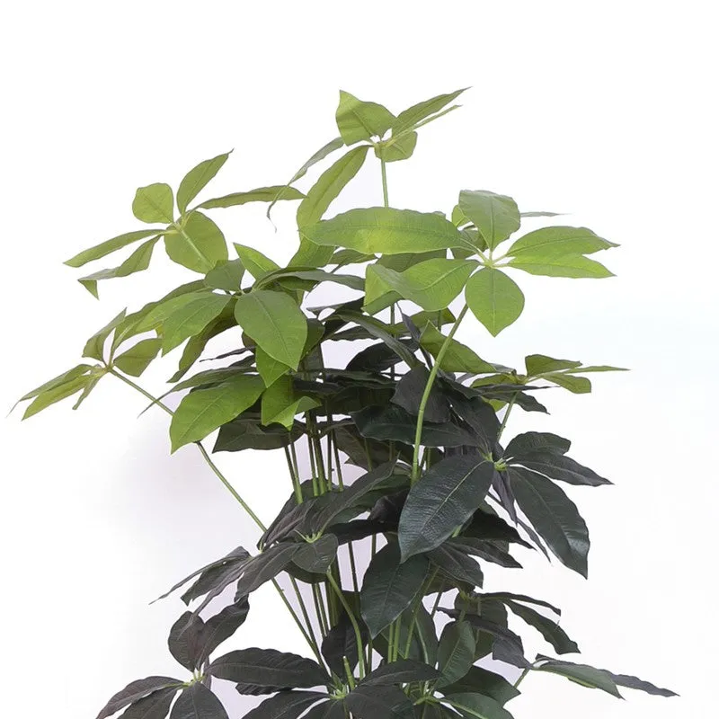 Pachira Artificial Plant With Black Plastic Pot media 5
