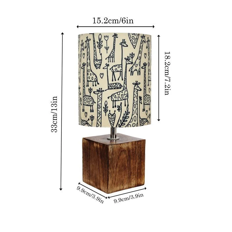 CharmGlow Luxury Wooden Table Lamp - Beige media 7