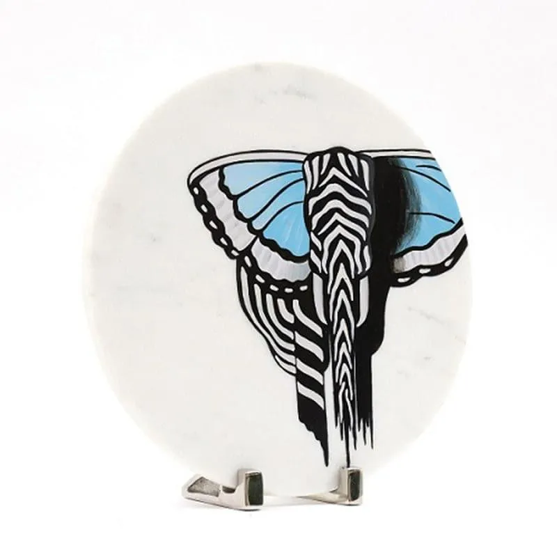Tusked Majesty Hand Painted Marble Showpiece media 3