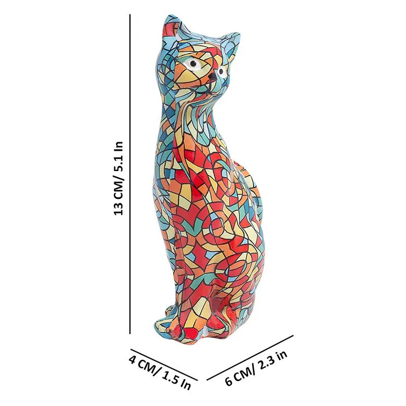 Mosaic Kitten Polyresin Showpiece - Multicolor media 10