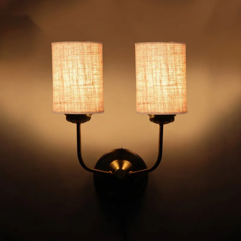 Lumoire Duo Metal Wall Lamp - Gold,Beige media 7