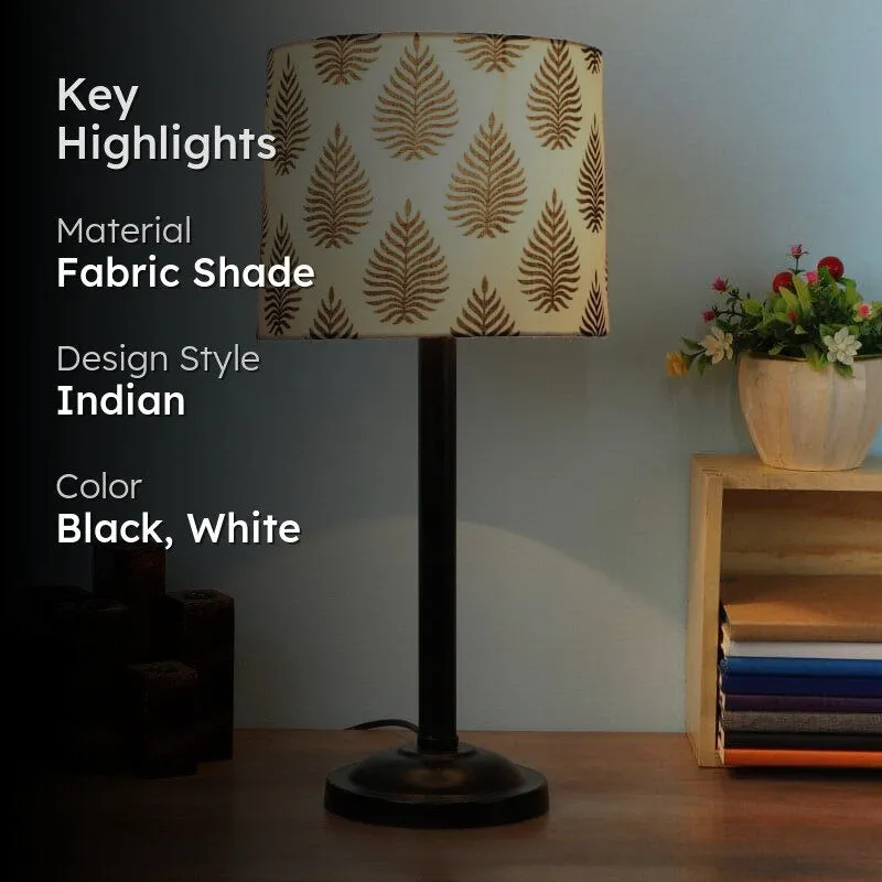 Tropica Monroe Fabric Table Lamp - Black,White media 2