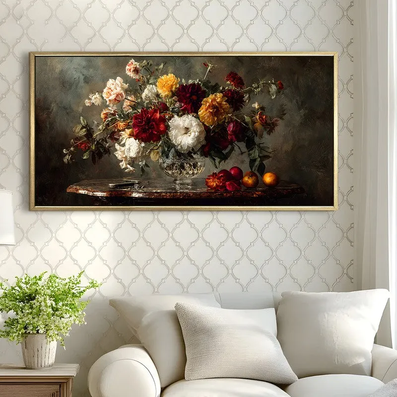 Opaline Rose Canvas Wall Painting With Frame media 4