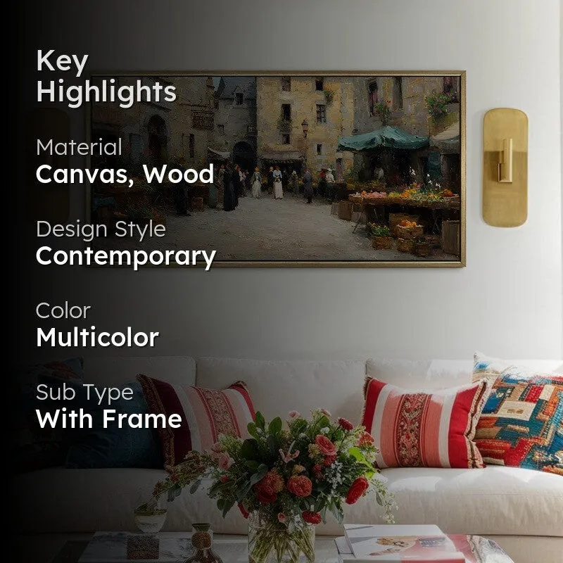 Village Pulse Canvas Wall Painting With Frame media 2