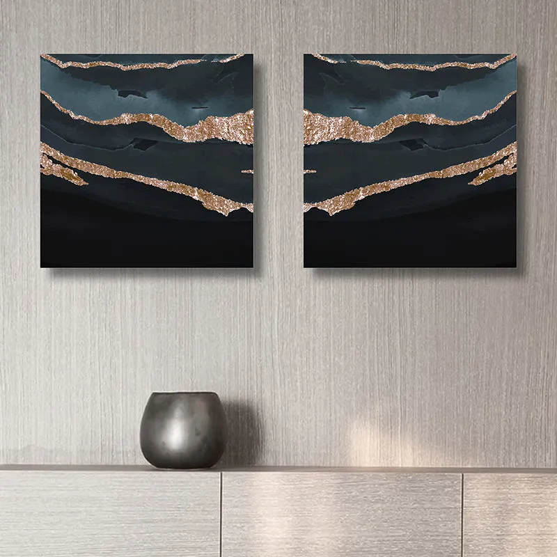 Stria Of Glitter Canvas Wall Art - Set Of Two media 1