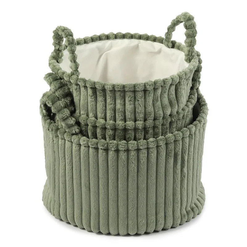LineNest Fabric Storage Basket (Green) - Set of Three media 6