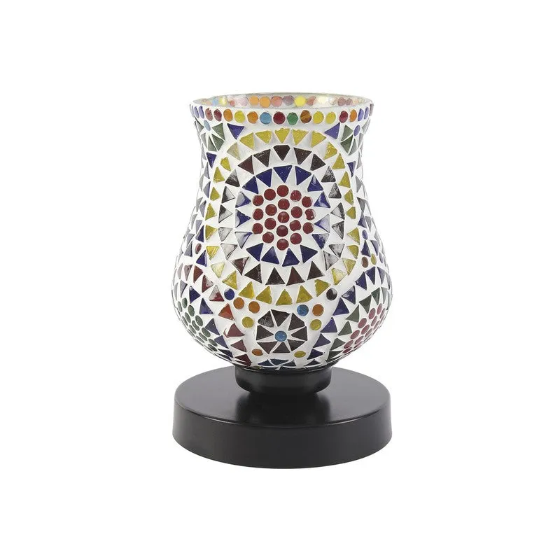 Lumeweave Mosaic Glass Wooden Table Lamp With Base - Multicolor media 4
