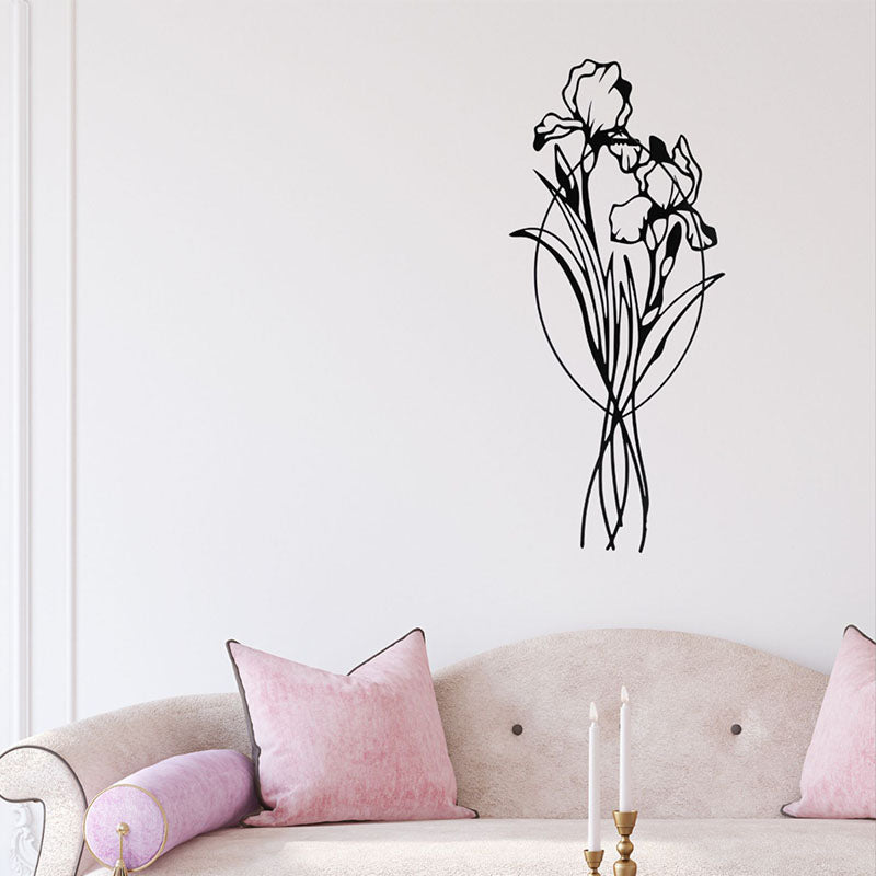 Rose Bunch Black Iron Wall Accent