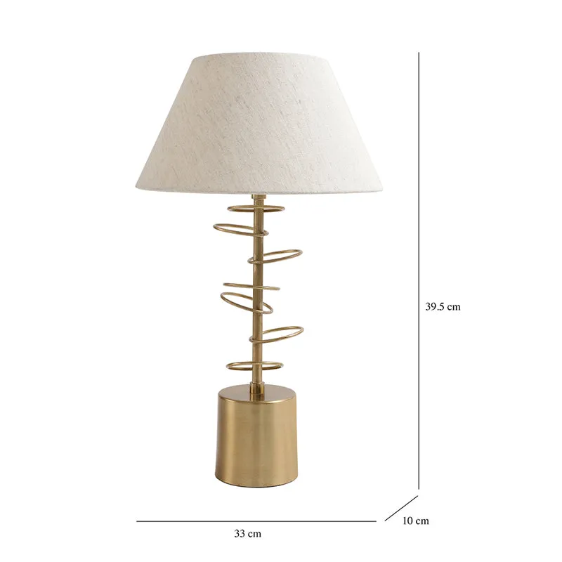 Fiana Cascading Rings Iron Table Lamp - White,Gold media 5