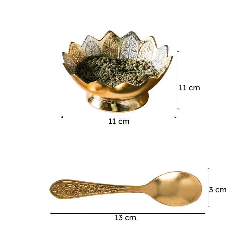 Padma Bowl With Spoon (100 ML) - Set Of Two image 7
