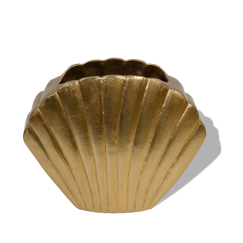 Oyster Treasure Vase - Antique Gold media 3