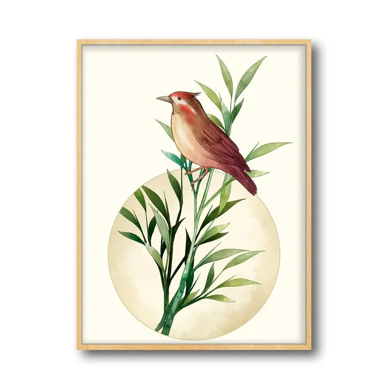 Fern & Feather Botanical Archival Paper Wall Art - Natural Brown Frame media 5