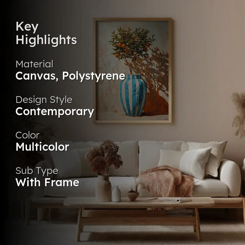 Floravo Canvas Wall Painting With Brown Frame media 2