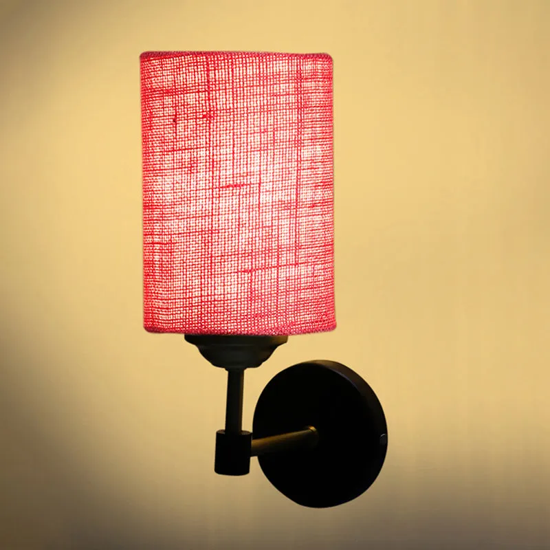 Sienna Sleek Jute Wall Lamp - Pink media 5