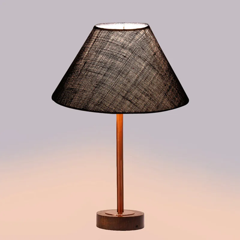 Sienna II Rodin Wooden Table Lamp - Blue,Copper,Brown media 5