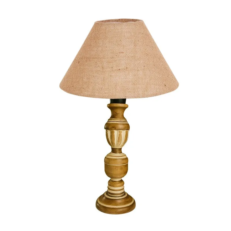 Zenrae Calm Wooden Table Lamp - Brown media 5