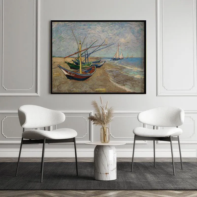 Fishing Boats By Vincent Van Gogh - Black Frame media 5