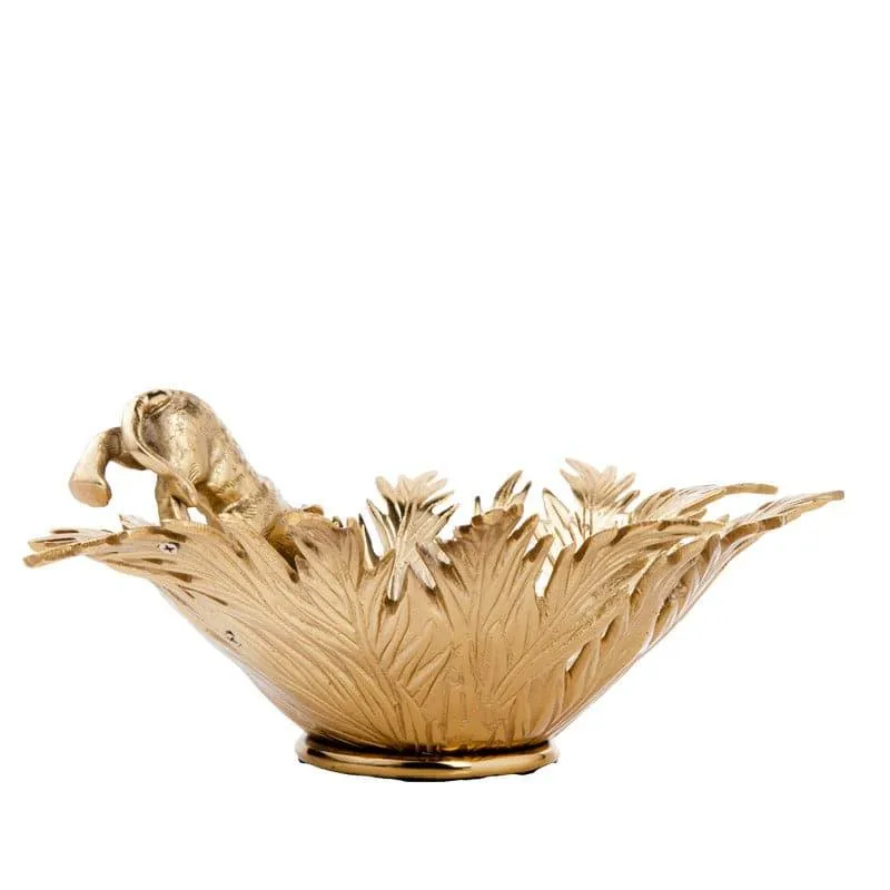 Panther Feast Accent Bowl - Gold media 4