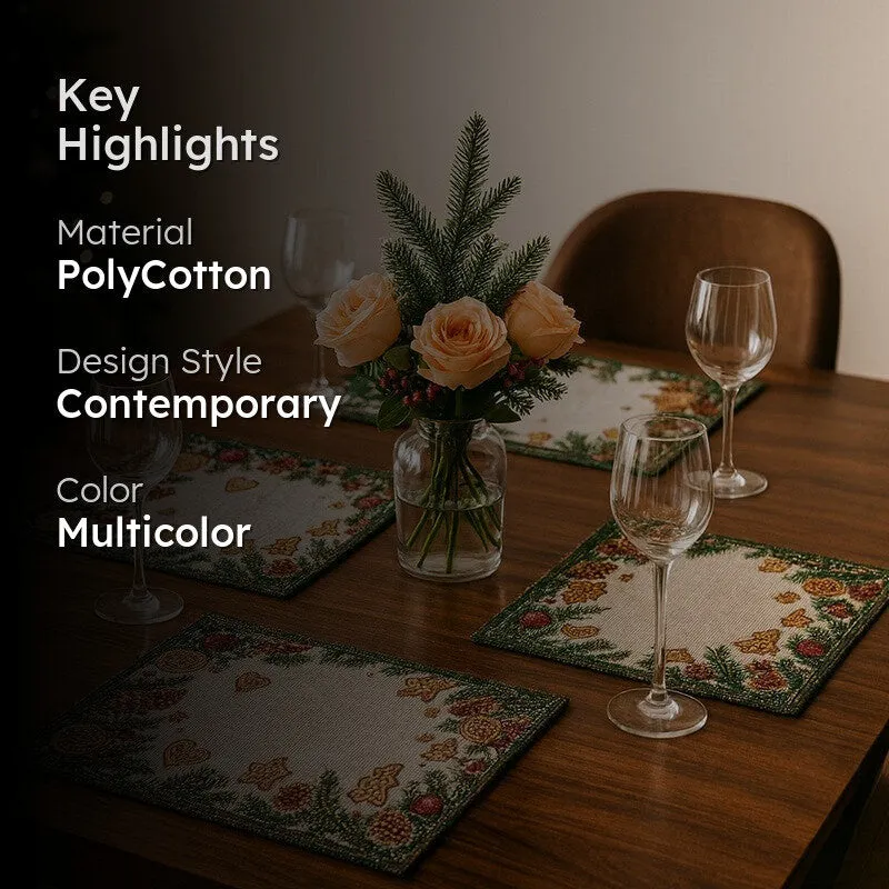 Winter Orchard Festive Table Mats - Set Of Four media 2