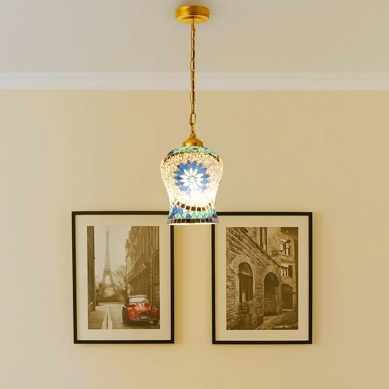 Mosaic Sky Metal & Glass Ceiling Lamp media 2
