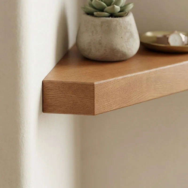 Berk Corner Floating Wall Shelf (Brown) - Set Of Two media 3