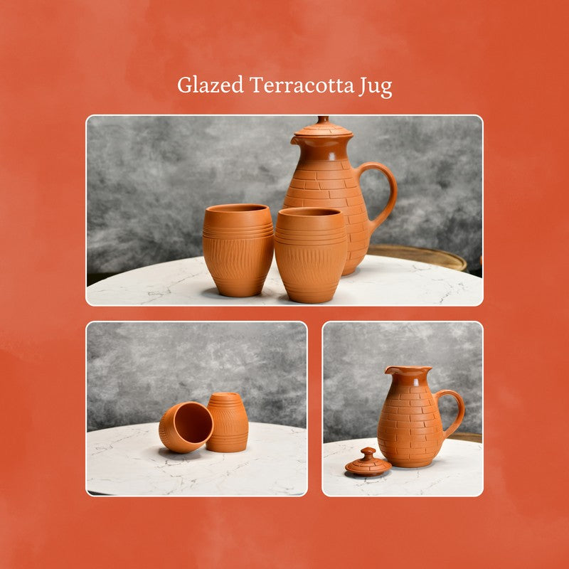 Symphony Terracotta Jug with Glasses - Three Piece Set media 8