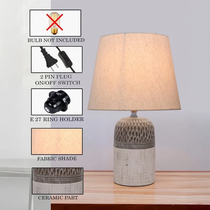 GlowCraft Designer Ceramic Table Lamp - White media 7